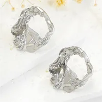 1 Pair Streetwear Flower Plating Alloy K Gold Plated Silver Plated Ear Studs sku image 10