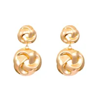 1 Pair Streetwear Flower Plating Alloy K Gold Plated Silver Plated Ear Studs sku image 68