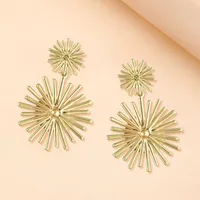 1 Pair Streetwear Flower Plating Alloy K Gold Plated Silver Plated Ear Studs sku image 15