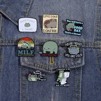 Cartoon Style Cute Frog Alloy Stamping Stoving Varnish Plating Unisex Brooches main image 1