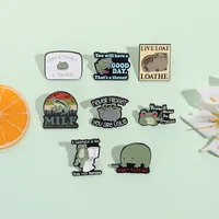 Cartoon Style Cute Frog Alloy Stamping Stoving Varnish Plating Unisex Brooches main image 5