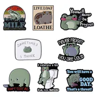 Cartoon Style Cute Frog Alloy Stamping Stoving Varnish Plating Unisex Brooches main image 9