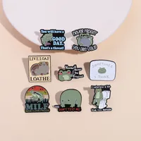 Cartoon Style Cute Frog Alloy Stamping Stoving Varnish Plating Unisex Brooches main image 6