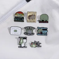 Cartoon Style Cute Frog Alloy Stamping Stoving Varnish Plating Unisex Brooches main image 3