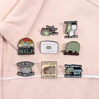 Cartoon Style Cute Frog Alloy Stamping Stoving Varnish Plating Unisex Brooches main image 2