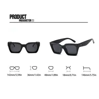 Vintage Style Vacation Simple Style Solid Color Ac Square Full Frame Glasses main image 2