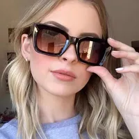 Vintage Style Vacation Simple Style Solid Color Ac Square Full Frame Glasses main image 3