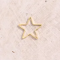 Handmade Modern Style Simple Style Pentagram Simple Wreath Copper Handmade Polishing Plating 18K Gold Plated Silver Plated DIY Jewelry Accessories main image 4