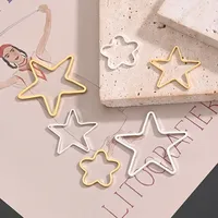 Handmade Modern Style Simple Style Pentagram Simple Wreath Copper Handmade Polishing Plating 18K Gold Plated Silver Plated DIY Jewelry Accessories main image 1