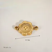 Cute Simple Style Commute Moon Flower Butterfly 304 Stainless Steel 14K Gold Plated DIY Jewelry Accessories sku image 6