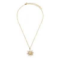 IG Style Simple Style Sun Copper Zircon 14K Gold Plated Women's Pendant Necklace main image 5