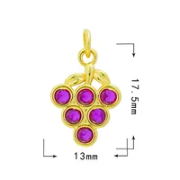 Sweet Heart Shape Copper Inlay Charms sku image 31