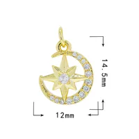 Sweet Heart Shape Copper Inlay Charms sku image 10