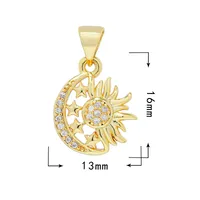 Sweet Heart Shape Copper Inlay Charms sku image 12