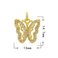 Sweet Heart Shape Copper Inlay Charms sku image 26