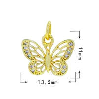 Sweet Heart Shape Copper Inlay Charms sku image 6