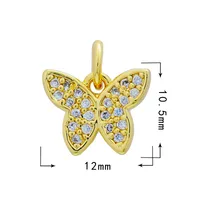 Sweet Heart Shape Copper Inlay Charms sku image 18