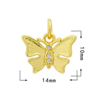 Sweet Heart Shape Copper Inlay Charms sku image 3
