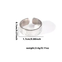 Simple Style Heart Shape Titanium Steel Plating Women's Open Rings sku image 5