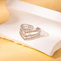 Simple Style Heart Shape Titanium Steel Plating Women's Open Rings sku image 20