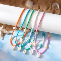 Hawaiian Tortoise Shell Alloy Seed Bead Beaded Women's Necklace main image 4