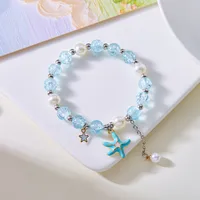 Simple Style Round Artificial Pearl Alloy Beaded Women's Bracelets main image 3