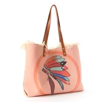 Women's Medium Polyester Geometric Vacation Square Magnetic Buckle Tote Bag main image 4