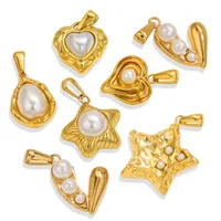 Simple Style Oval Heart Shape 304 Stainless Steel Plating Charms main image 4