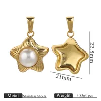 Simple Style Oval Heart Shape 304 Stainless Steel Plating Charms sku image 2