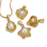 Simple Style Oval Heart Shape 304 Stainless Steel Plating Charms main image 5