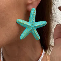 Vacation Classic Style Starfish Alloy Rope Plating Women's Earrings Necklace sku image 9