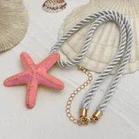 Vacation Classic Style Starfish Alloy Rope Plating Women's Earrings Necklace main image 4