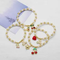 Simple Style Cherry Copper Plating Inlay Zircon 18K Gold Plated Unisex Bracelets main image 4