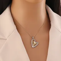 Elegant Star Heart Shape 304 Stainless Steel Zircon Women's Pendant Necklace main image 7