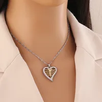 Elegant Star Heart Shape 304 Stainless Steel Zircon Women's Pendant Necklace main image 6