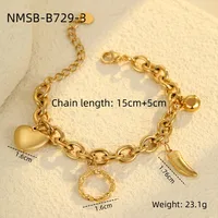 IG Style Classic Style Commute Heart Shape 304 Stainless Steel Unisex Bracelets main image 4
