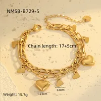 IG Style Classic Style Commute Heart Shape 304 Stainless Steel Unisex Bracelets sku image 3