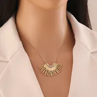 Glam Flower 304 Stainless Steel Flowers Zircon Women's Pendant Necklace Necklace main image 7