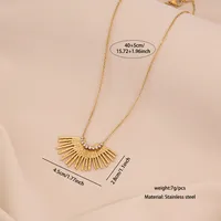 Glam Flower 304 Stainless Steel Flowers Zircon Women's Pendant Necklace Necklace sku image 2