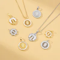 Basic Solid Color Copper Plating Zircon 18K Gold Plated Charms main image 1