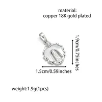 Basic Solid Color Copper Plating Zircon 18K Gold Plated Charms main image 10