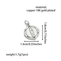 Vacation Classic Style Virgin Mary Copper Plating Zircon 18K Gold Plated Charms main image 10
