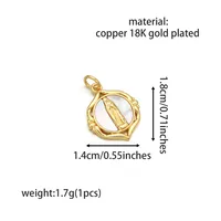 Vacation Classic Style Virgin Mary Copper Plating Zircon 18K Gold Plated Charms main image 9