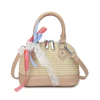 Women's Pu Leather Bow Knot Streetwear Shell Zipper Shoulder Bag sku image 1