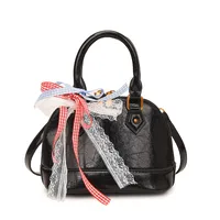Women's Pu Leather Bow Knot Streetwear Shell Zipper Shoulder Bag sku image 6