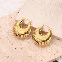 1 Pair/Package Casual Vacation Modern Style C Shape U Shape Handmade Polishing Plating 304 Stainless Steel Rhinestones 18K Gold Plated Earrings Ear Studs sku image 5