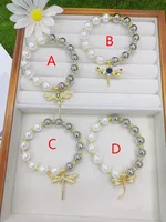 IG Style Vacation Dragonfly Copper Polishing Mixed Metal Plating Zircon 18K Gold Plated White Gold Plated Women's Bracelets main image 2