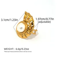 Beach Tropical Ocean Conch 304 Stainless Steel 18K Gold Plated Ear Studs sku image 2