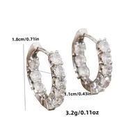 1 Pair Elegant Classic Style Geometric Alloy Earrings main image 2