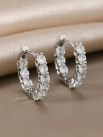 1 Pair Elegant Classic Style Geometric Alloy Earrings main image 4
